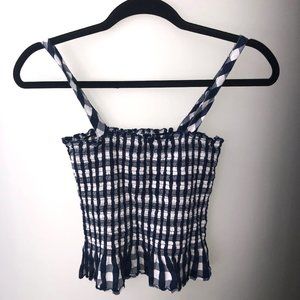 Blue and White Gingham tank